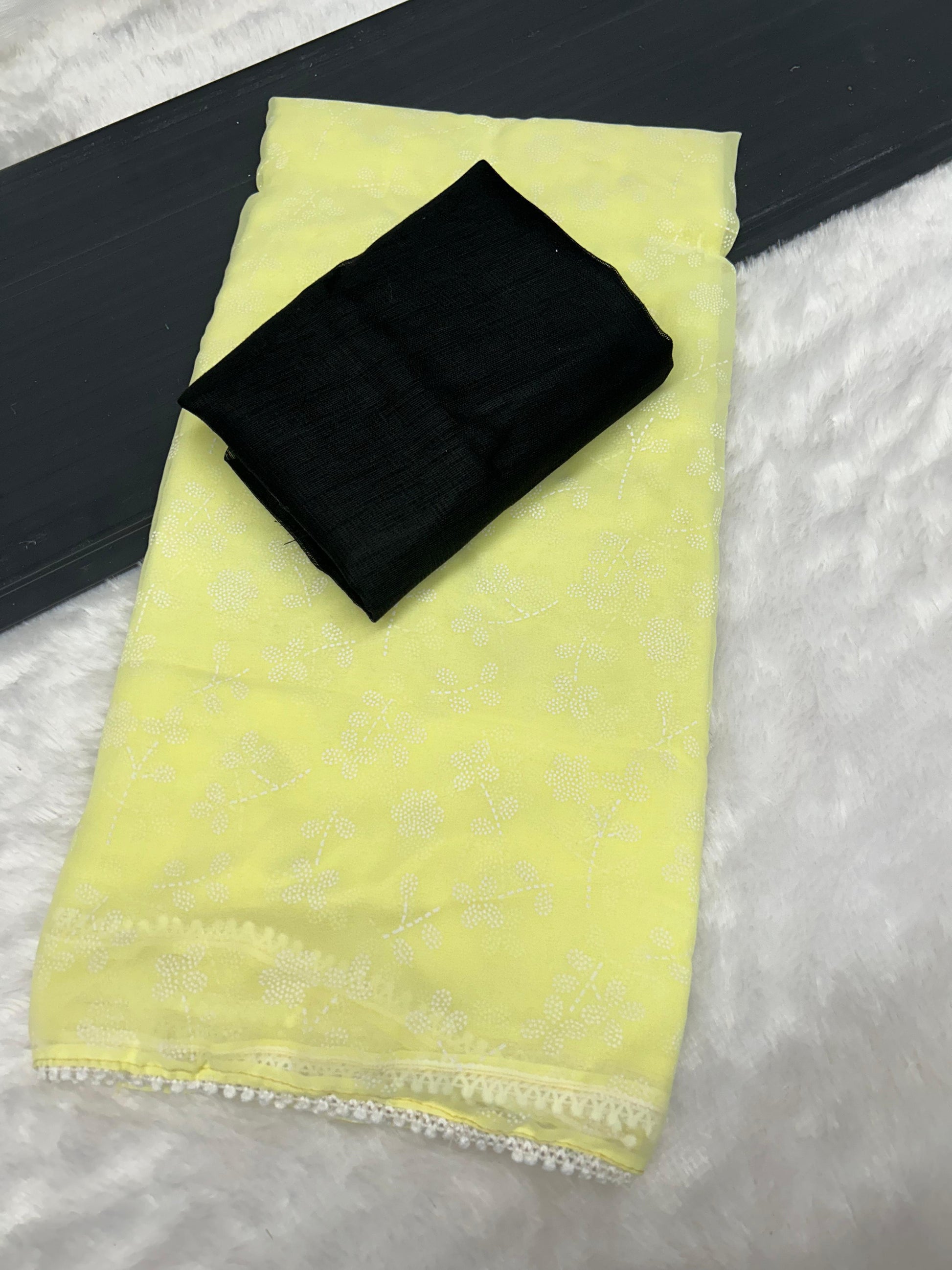 Product Image - Georgette Designer Saree with Banglori Blouse