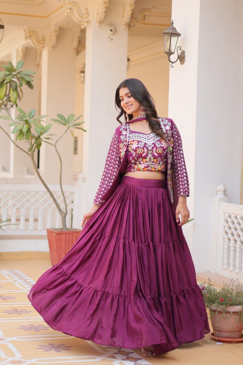 Product Image - Exquisite Festival Lehenga Choli & Koti - Shree Ram Creation
