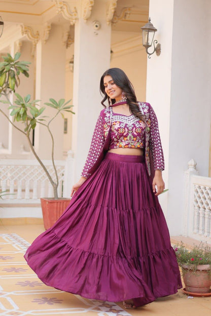 Product Image - Exquisite Festival Lehenga Choli & Koti - Shree Ram Creation