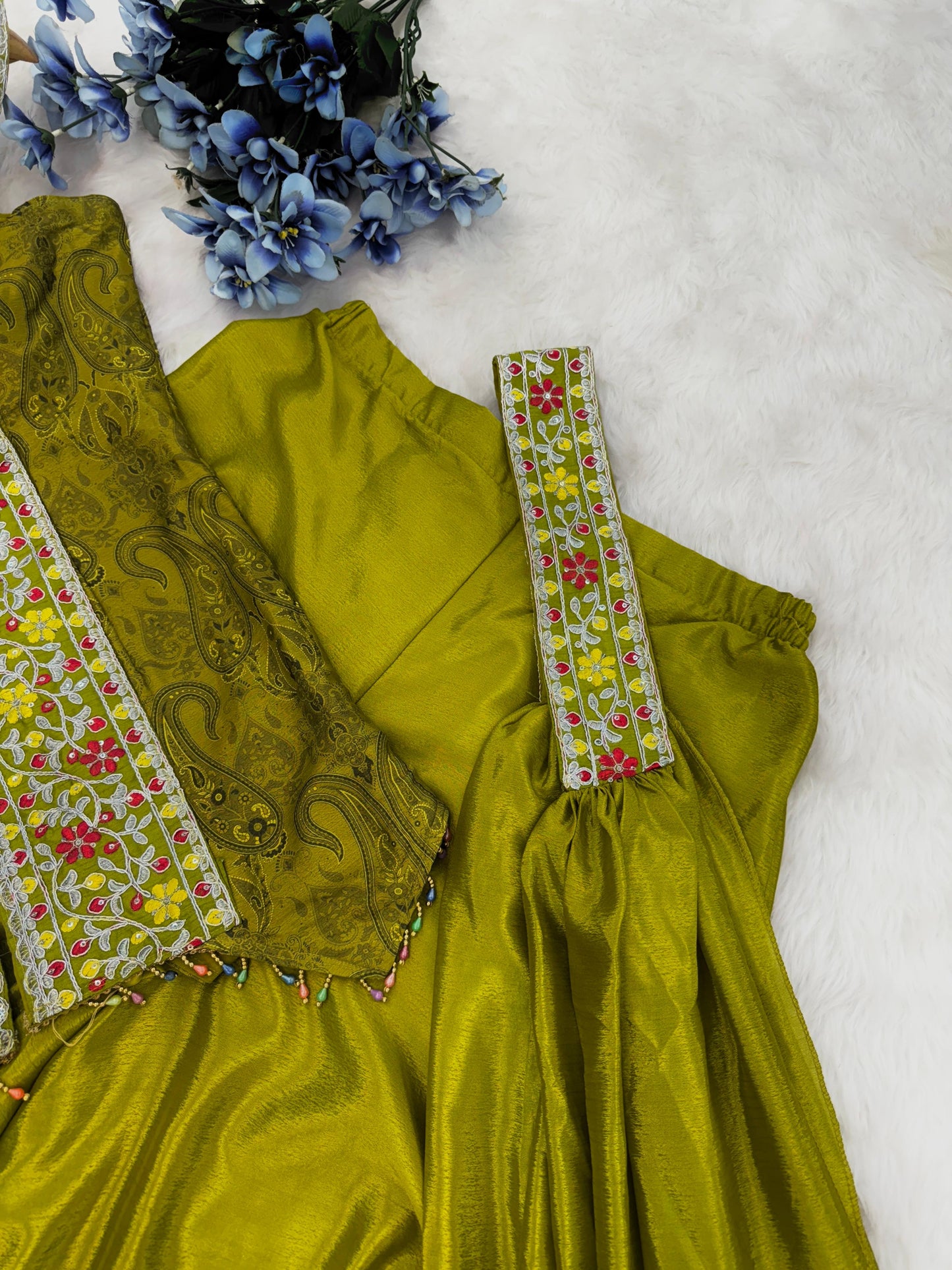 Product Image - Elegant Designer Saree and Palazzo Set