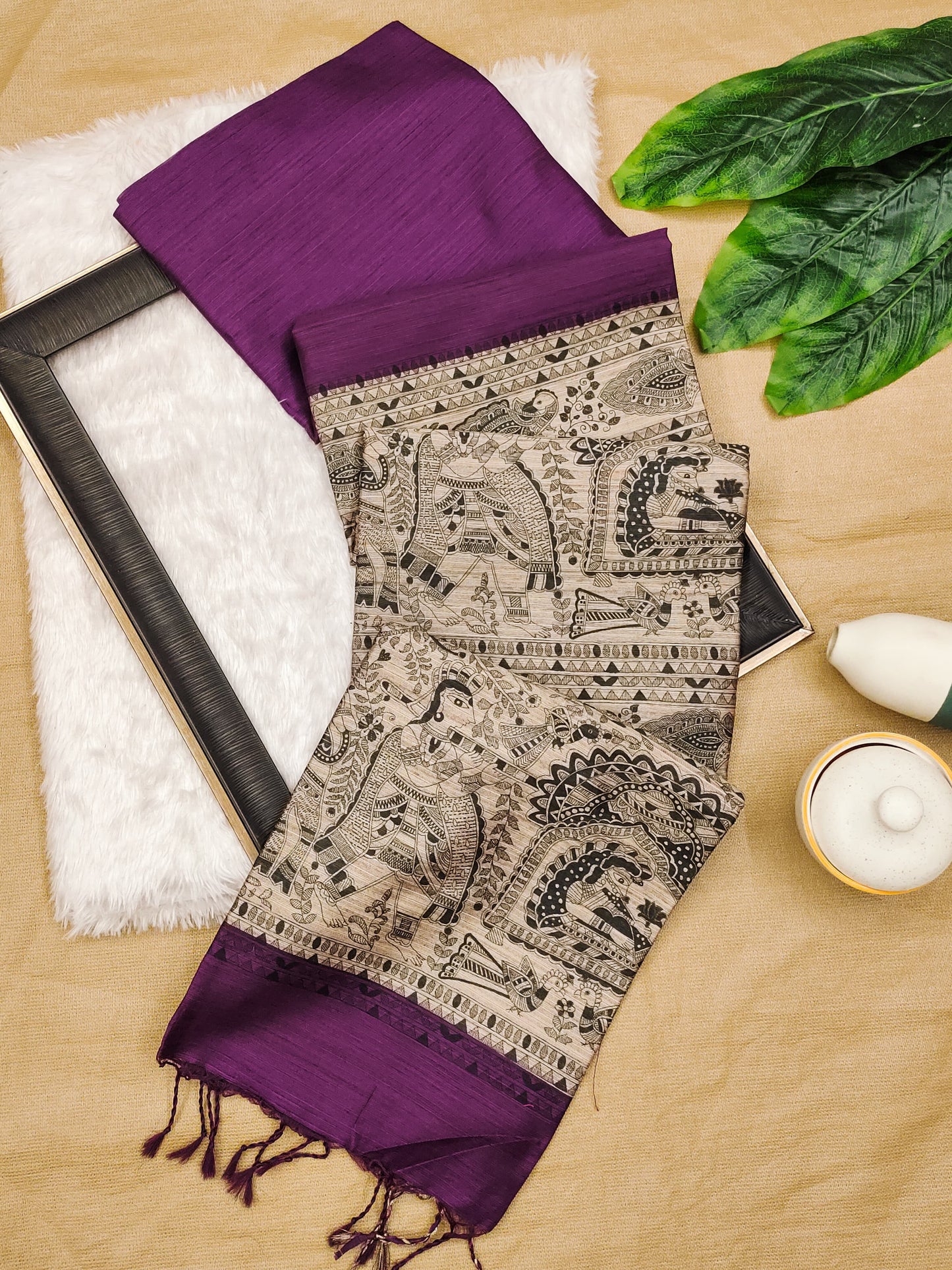 Product Image - Designer Saree in Soft Khadi Raw Silk