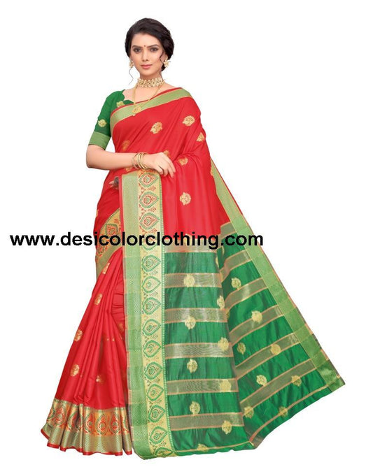 Red Banarasi Silk Saree