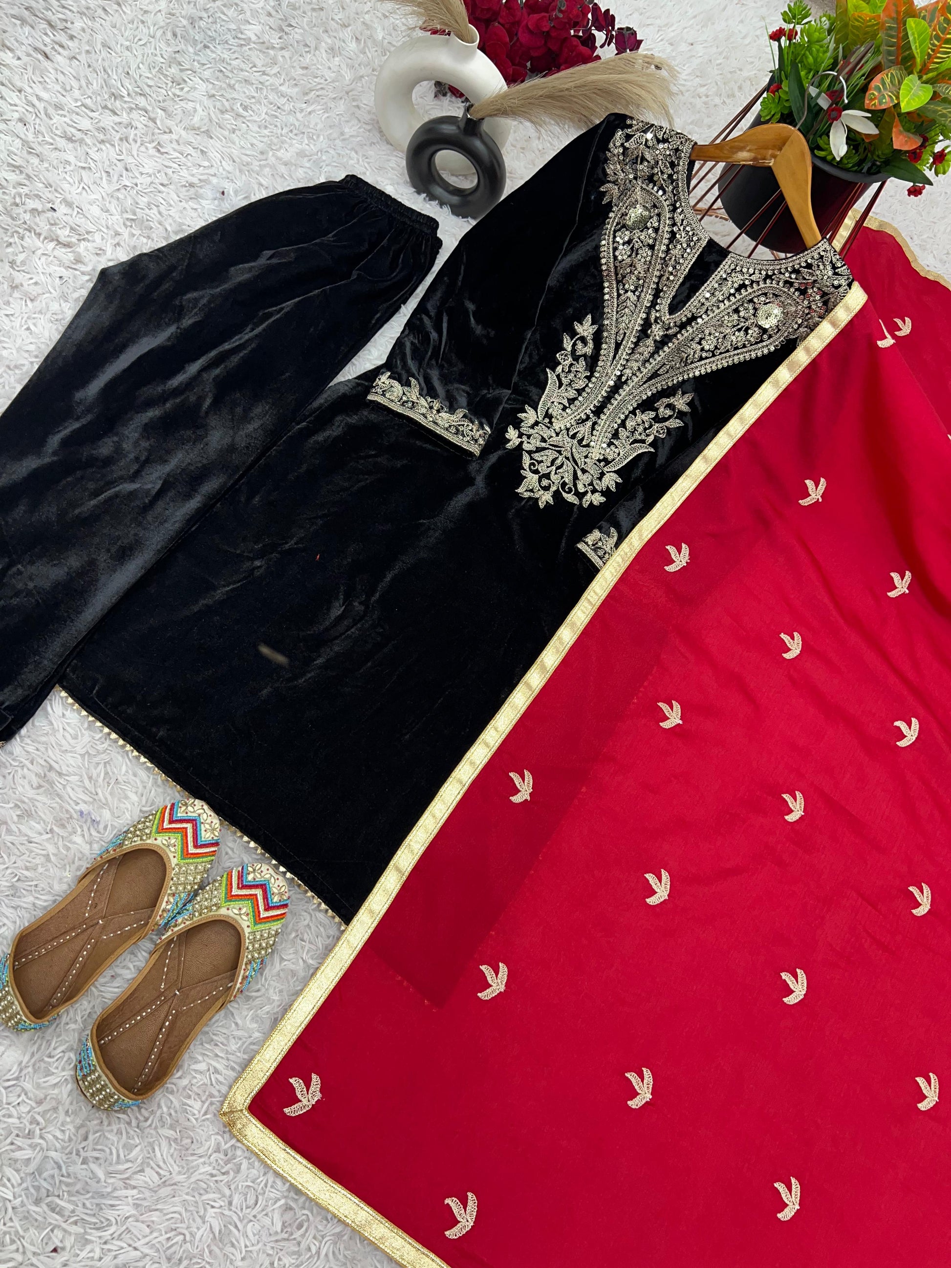 Product Image - Designer Party Wear Top-Dupatta Set