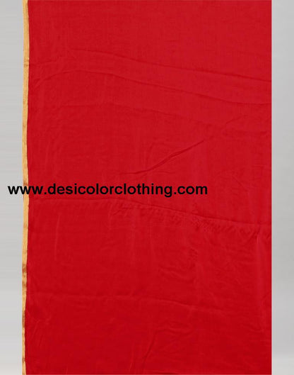 Red Chiffon Saree