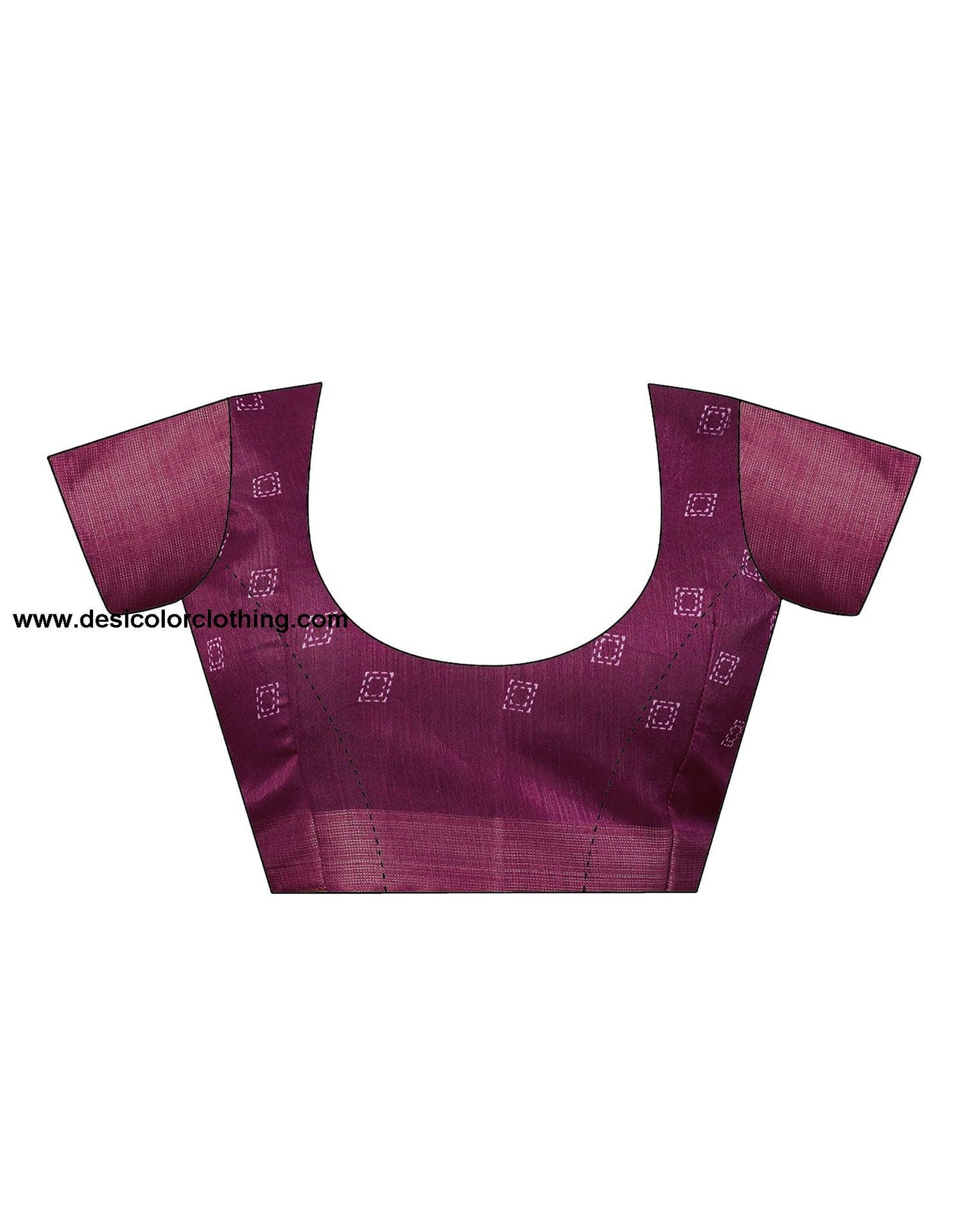 Wine Cotton Printed Saree