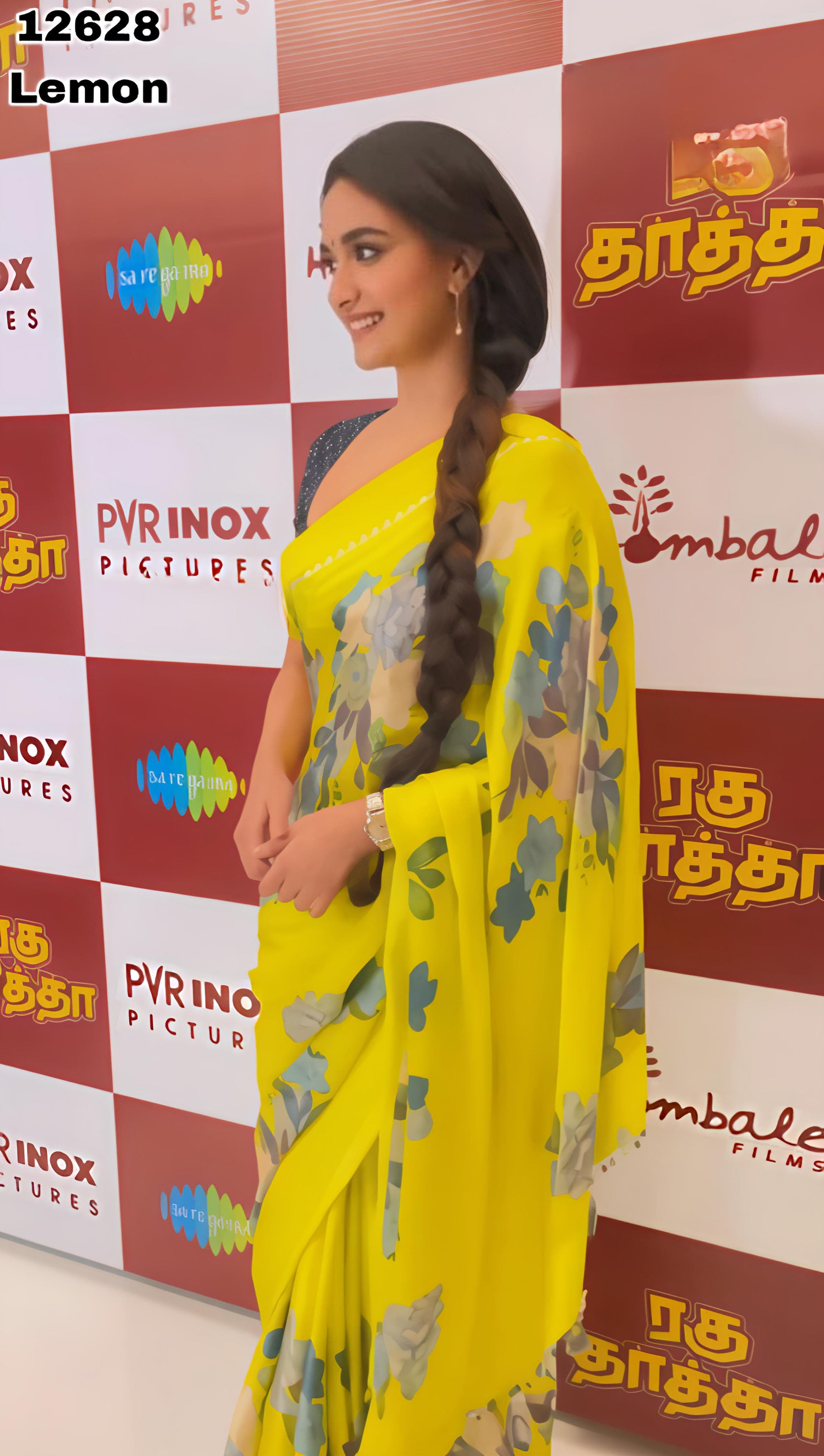 Product Image - Exquisite Designer Georgette Saree for Festive Occasions