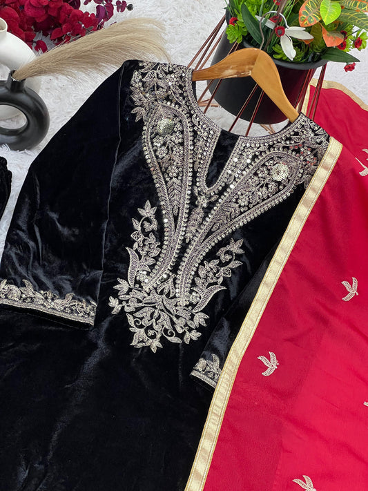 Product Image - Designer Party Wear Top-Dupatta Set