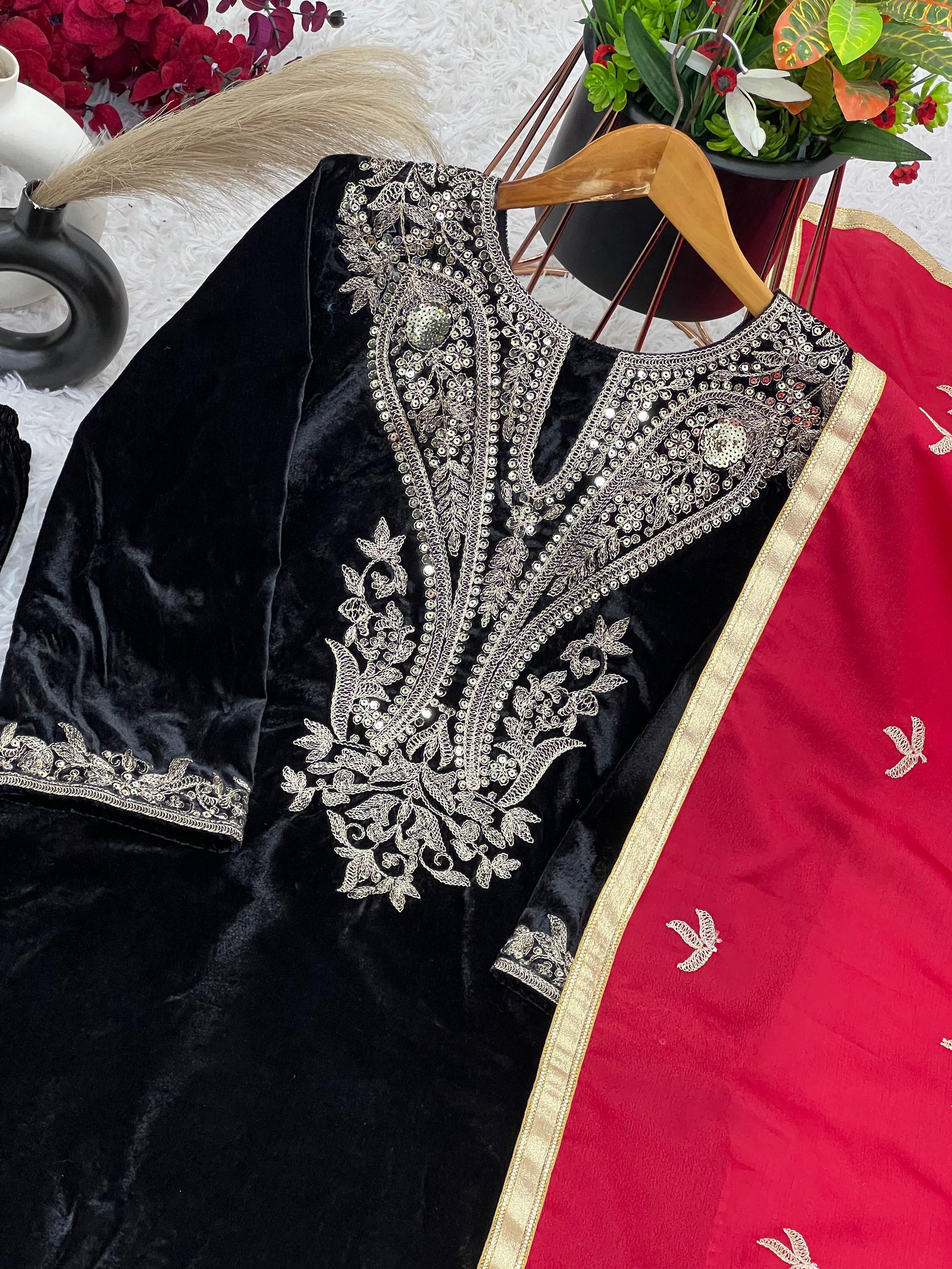 Product Image - Designer Party Wear Top-Dupatta Set