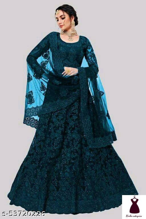 Product Image - Elegant Net Bollywood Lehenga - Fully Stitched - 3