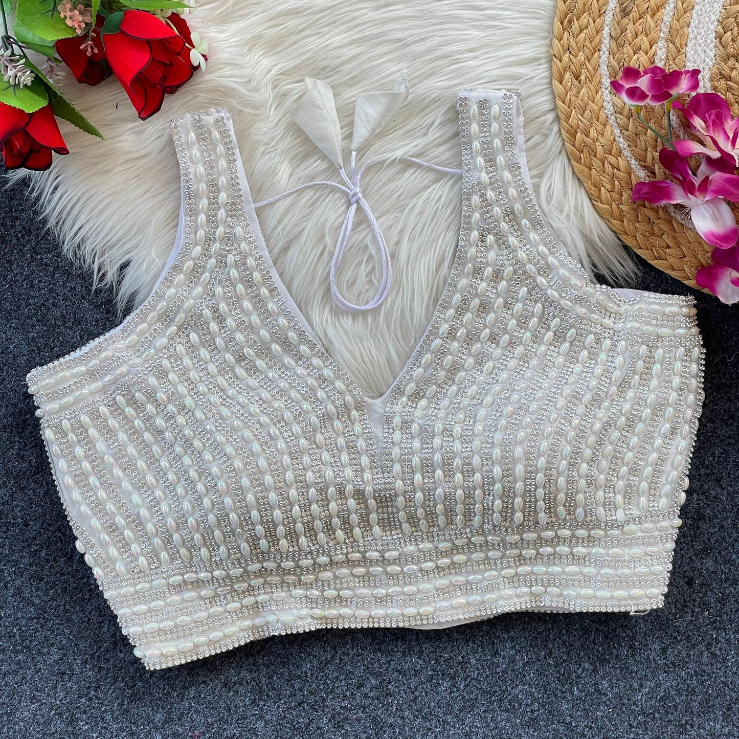 Handcrafted Pure Silk Blouse for Ethnic Wear