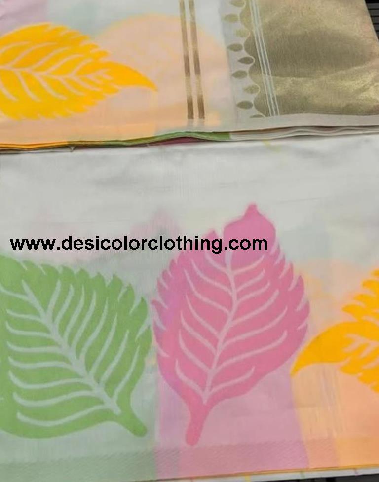 White Silk Woven Sarees