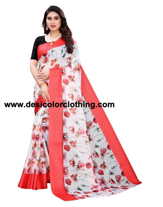 White Cotton Saree | 2109S204