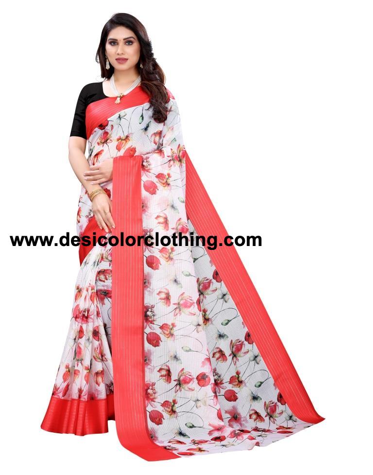White Cotton Saree | 2109S204