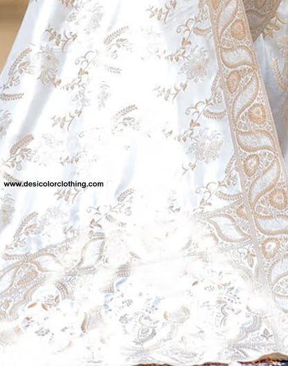 White Silk Plain Saree