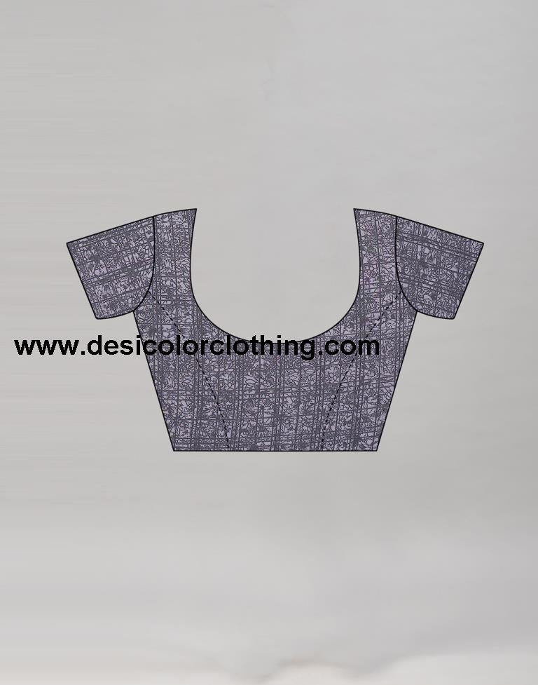 Stone Grey Printed Saree | 1989S385