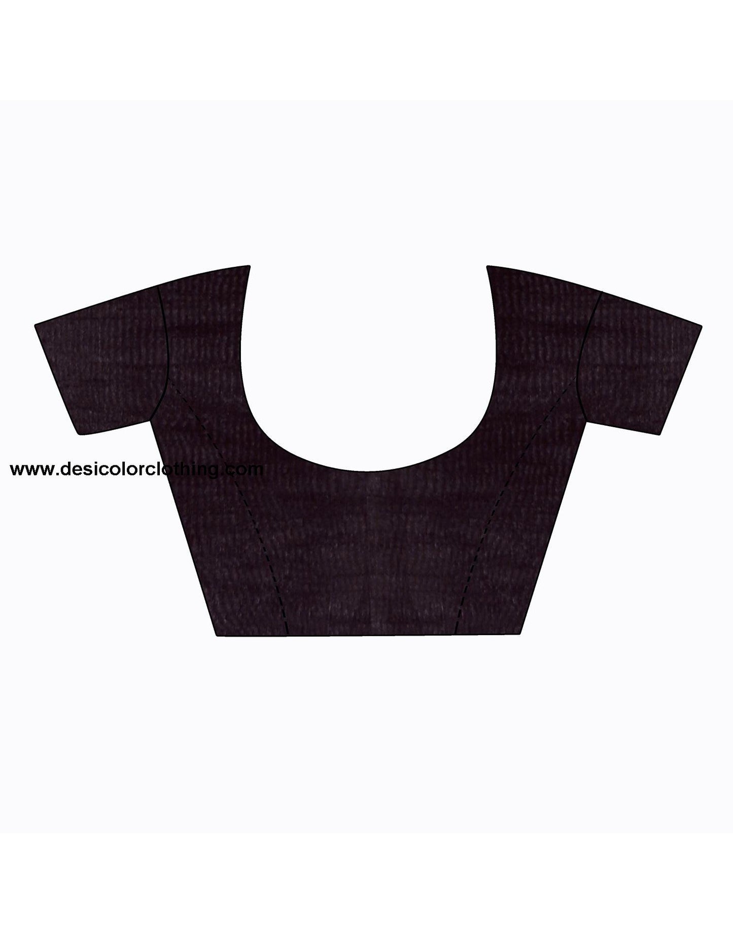 Black Plain Georgette Saree