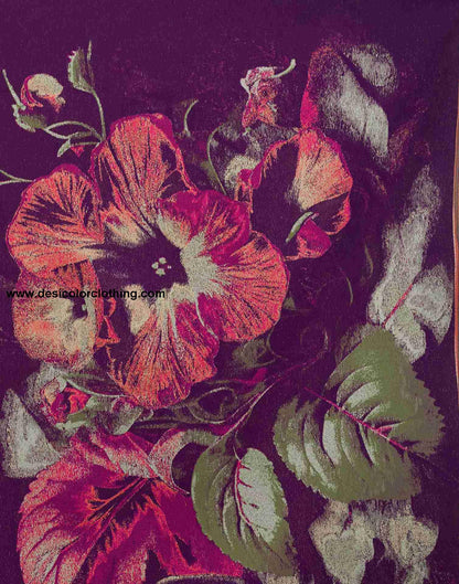 Purple Silk Woven Saree