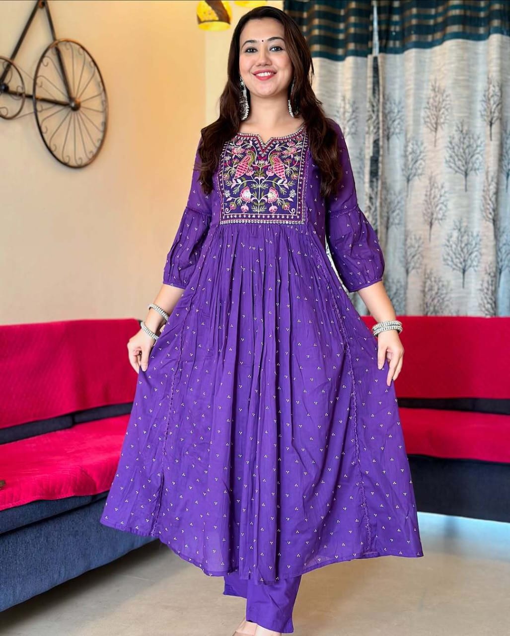 Product Image - Pure Cotton Hand Embroidery Work Suit Set