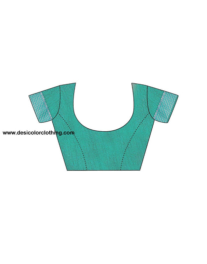 Rama Green Plain Lycra Saree