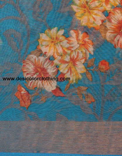 Rama Green Brasso Saree