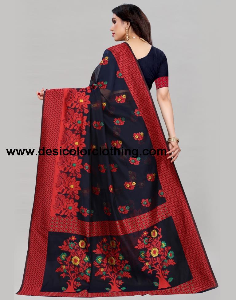 Distinctive Blue Cotton Saree | 2069S134