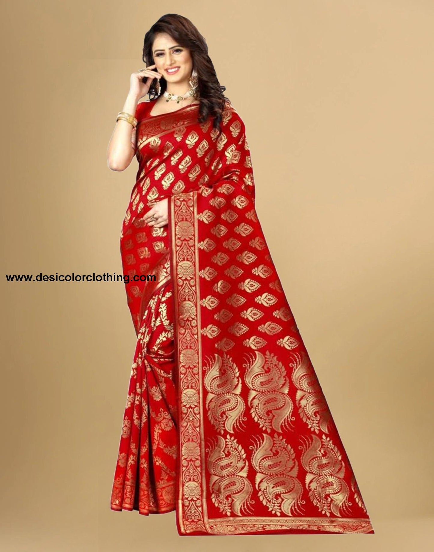 Red Banarasi Silk Saree