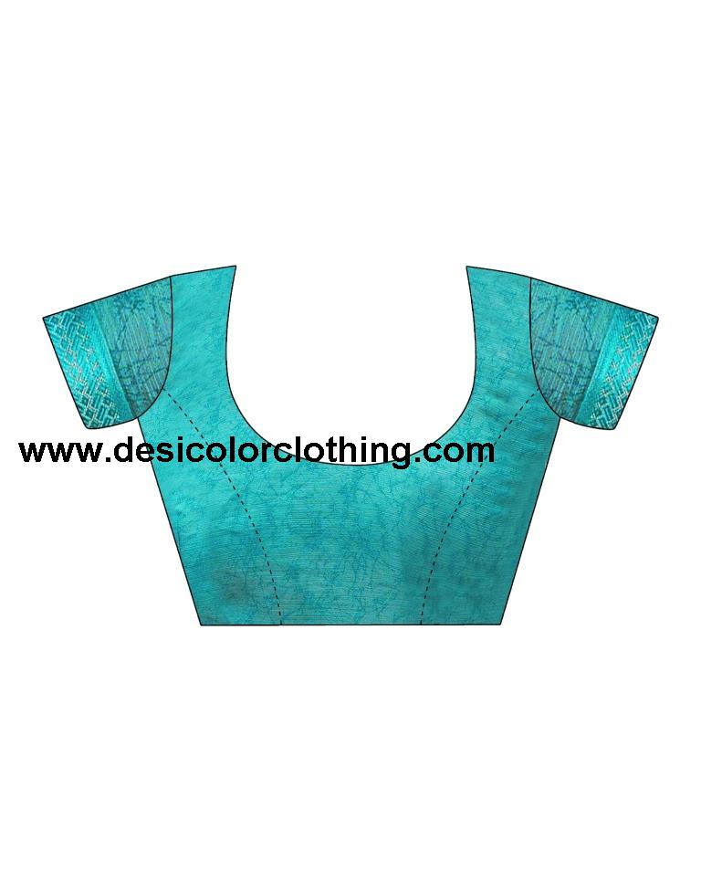 Blue Chiffon Printed Saree