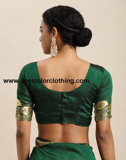 Bottle Green Silk Saree
