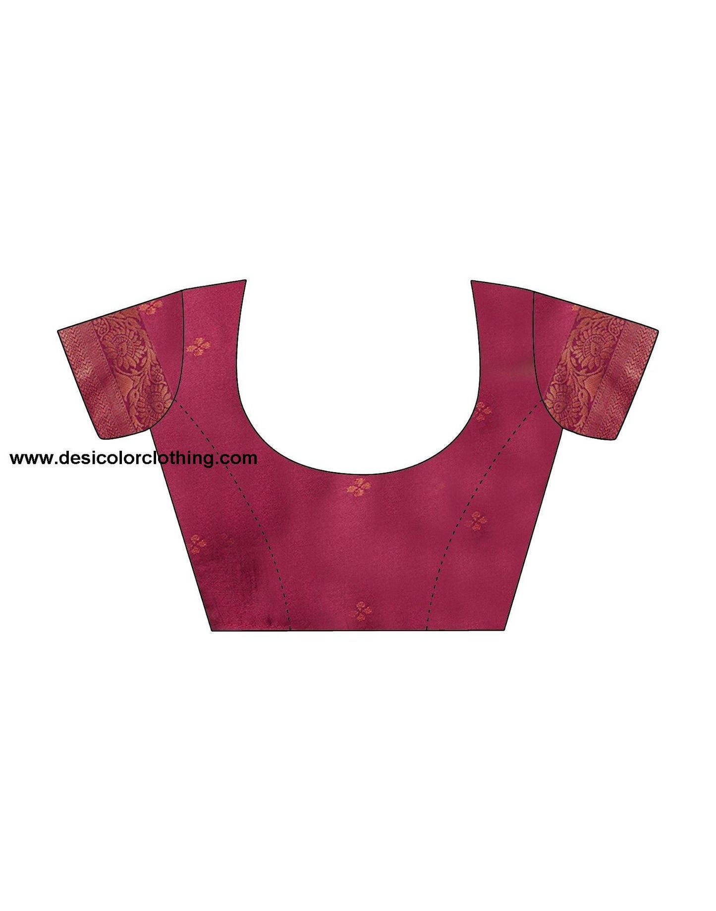 Wine Jacquard Silk Saree