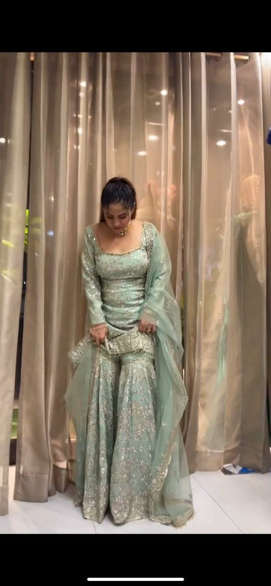 Designer Sharara Suits | Elegant Party & Wedding Wear for Women