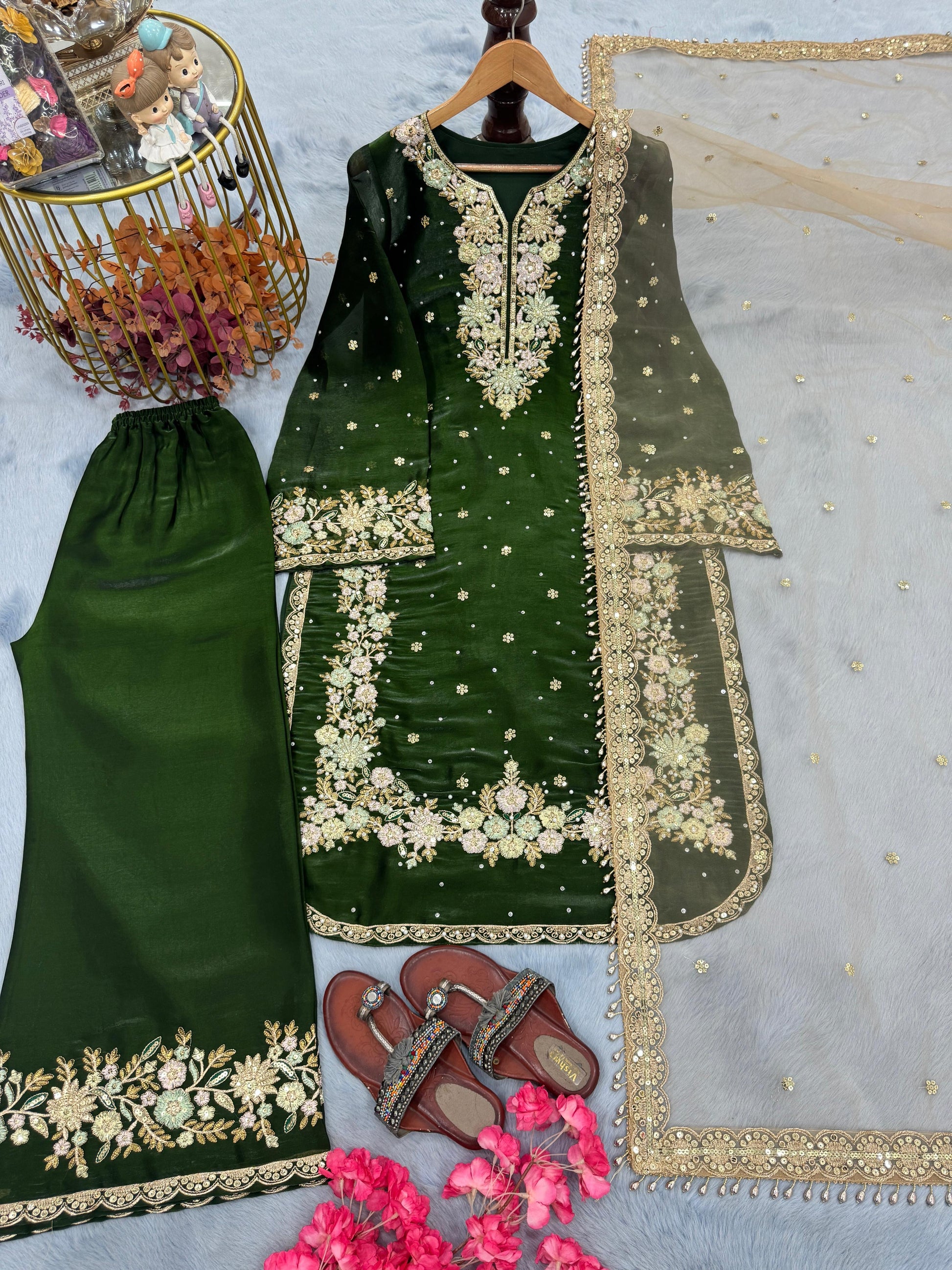 Heavy Palazzo Suits for Women | Designer Wedding & Party Wear Canada DesiColorClothing