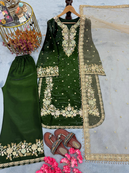 Heavy Palazzo Suits for Women | Designer Wedding & Party Wear Canada DesiColorClothing