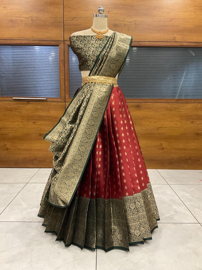 Traditional Semi-Stitched Lehengas | Elegant Wedding & Party Wear