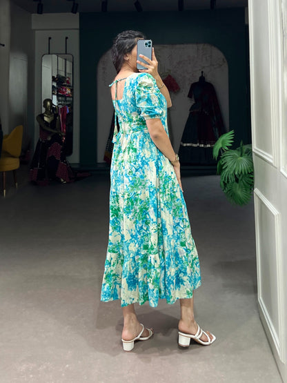 Elegant Rayon Stitched Frock - Three Layers of Endless Charm