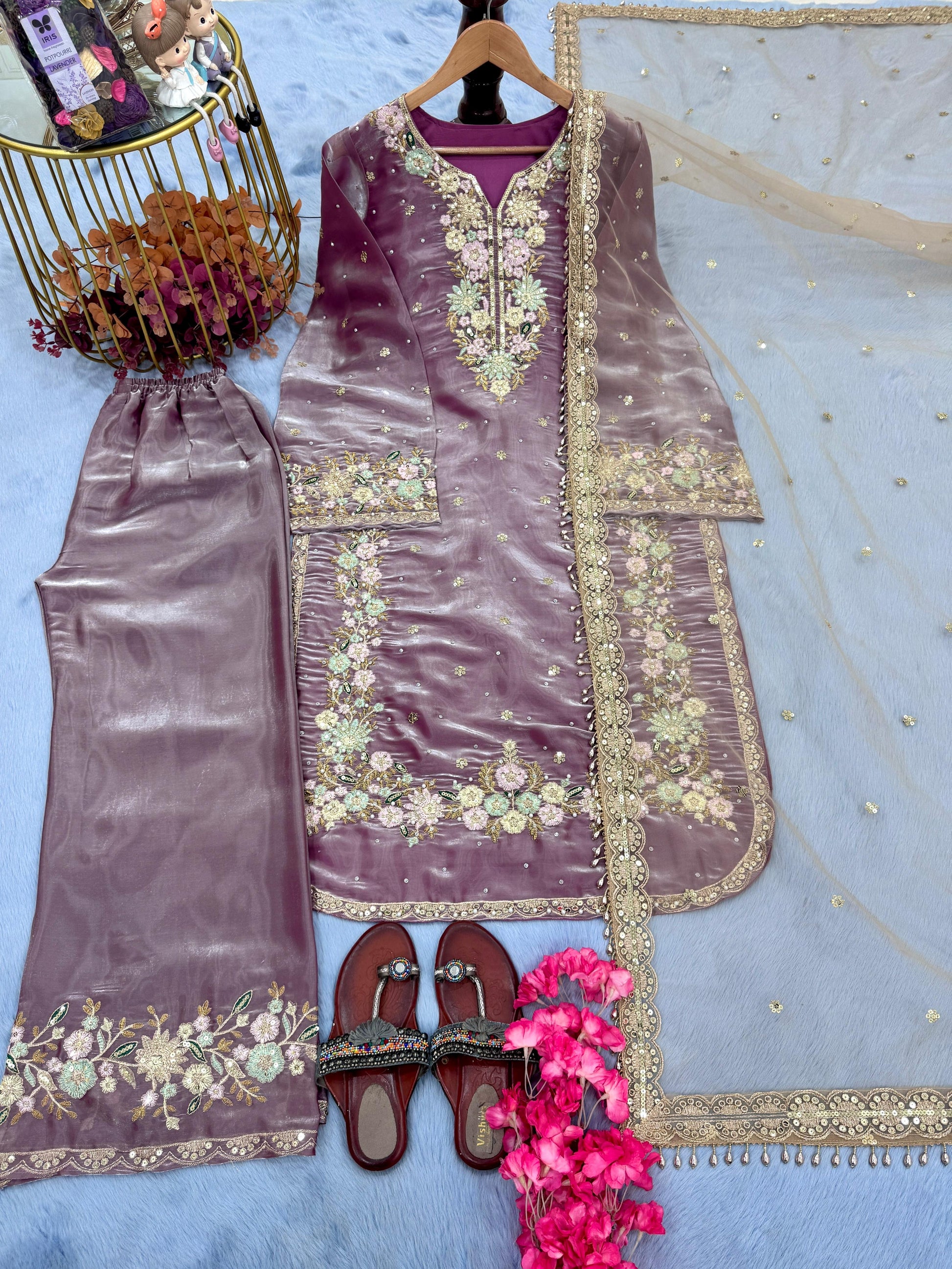 Heavy Palazzo Suits for Women | Designer Wedding & Party Wear Canada DesiColorClothing