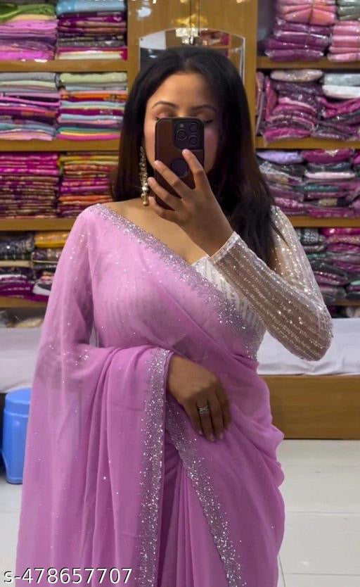 Elegant fancy georgette sarees