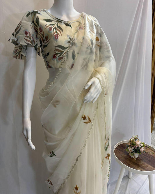 Trendy Floral Soft Georgette Sarees – Lightweight & Elegant