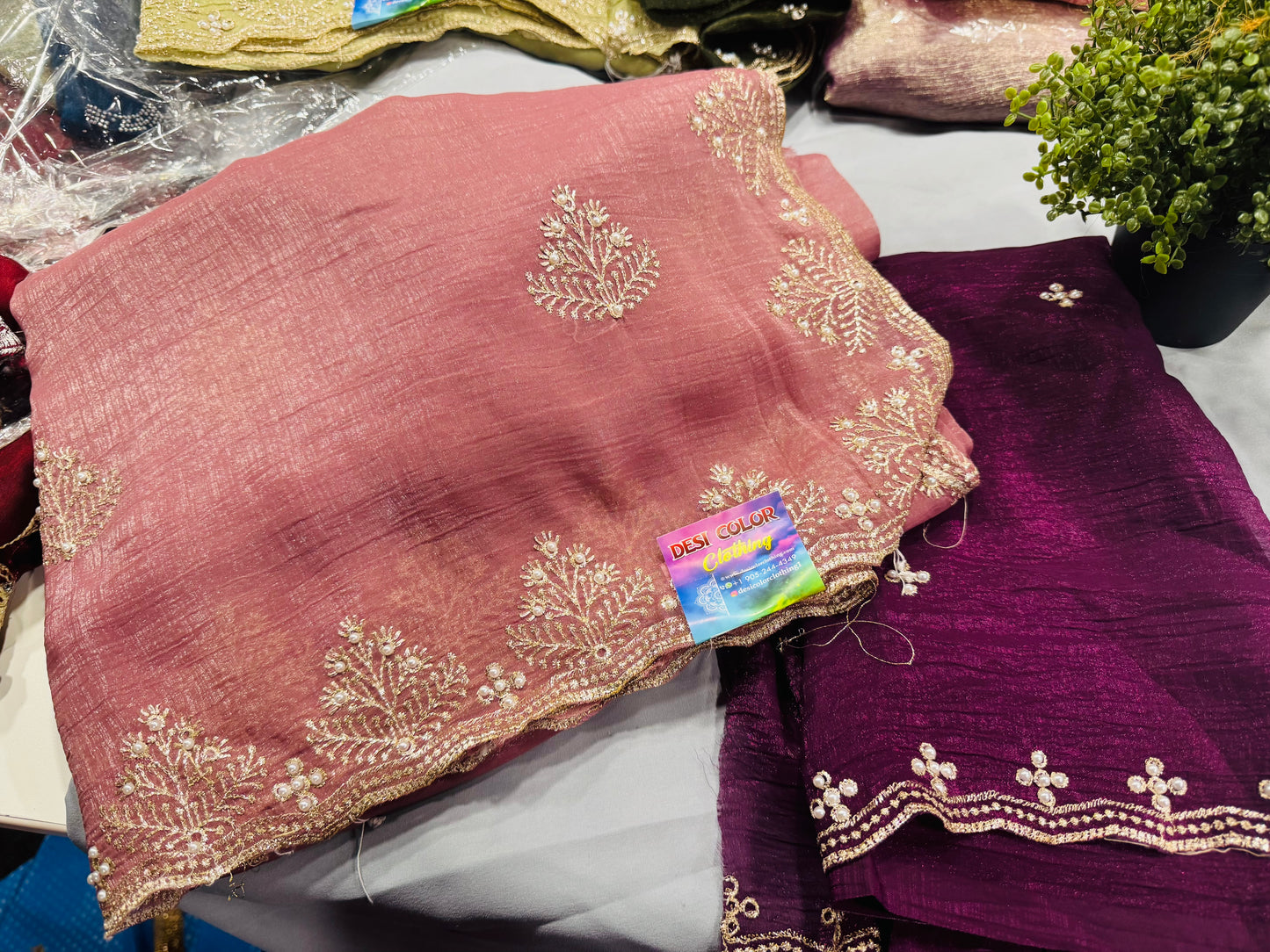 Designer Crushed Sarees | Trendy Crushed Silk & Georgette Sarees DesiColorClothing