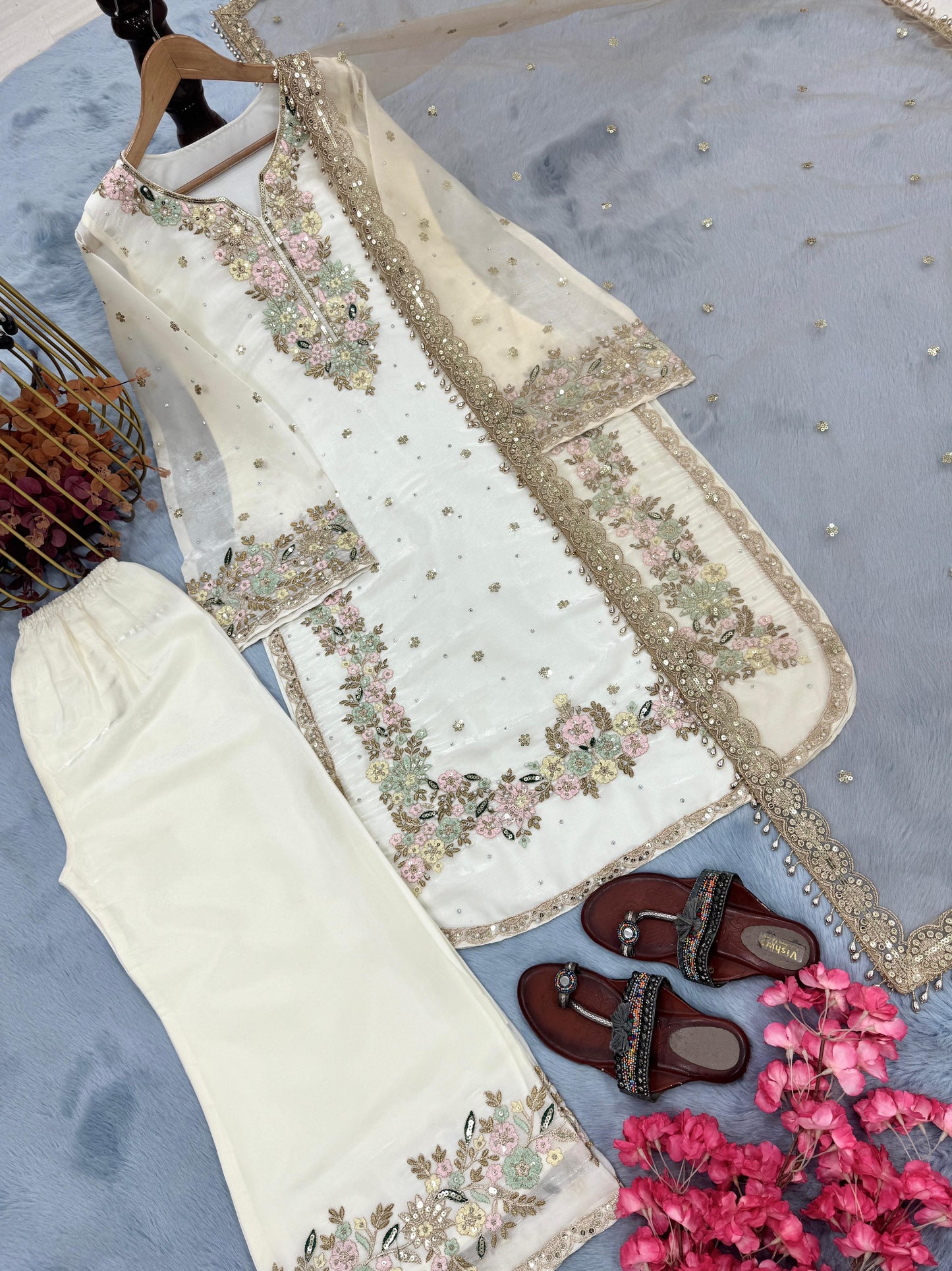 Heavy Palazzo Suits for Women | Designer Wedding & Party Wear Canada DesiColorClothing