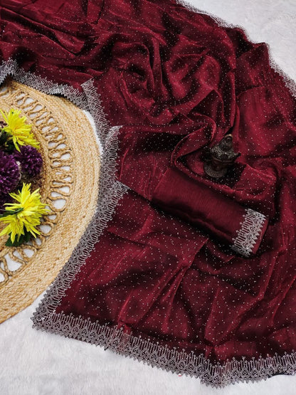 Party Wear & Wedding Ready made Sarees DesiColorClothing