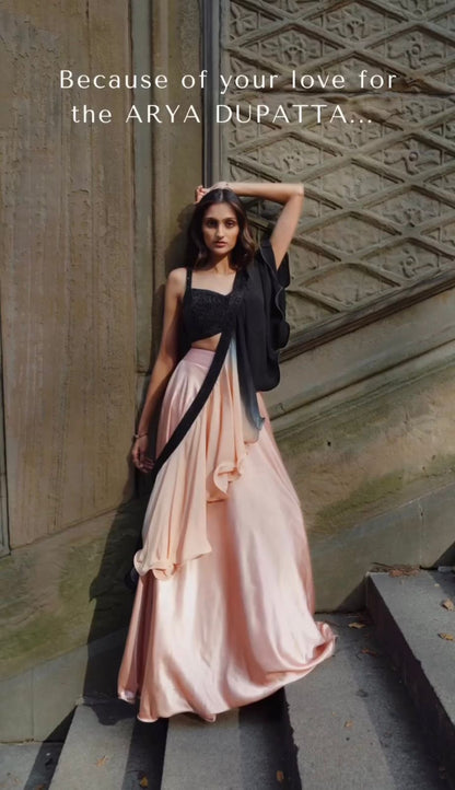 Indo-Western Fully Stitched Lehenga – Modern Glam for Parties & Receptions