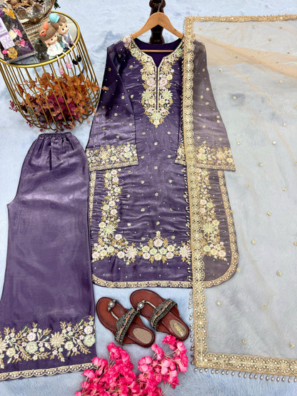 Heavy Palazzo Suits for Women | Designer Wedding & Party Wear Canada DesiColorClothing