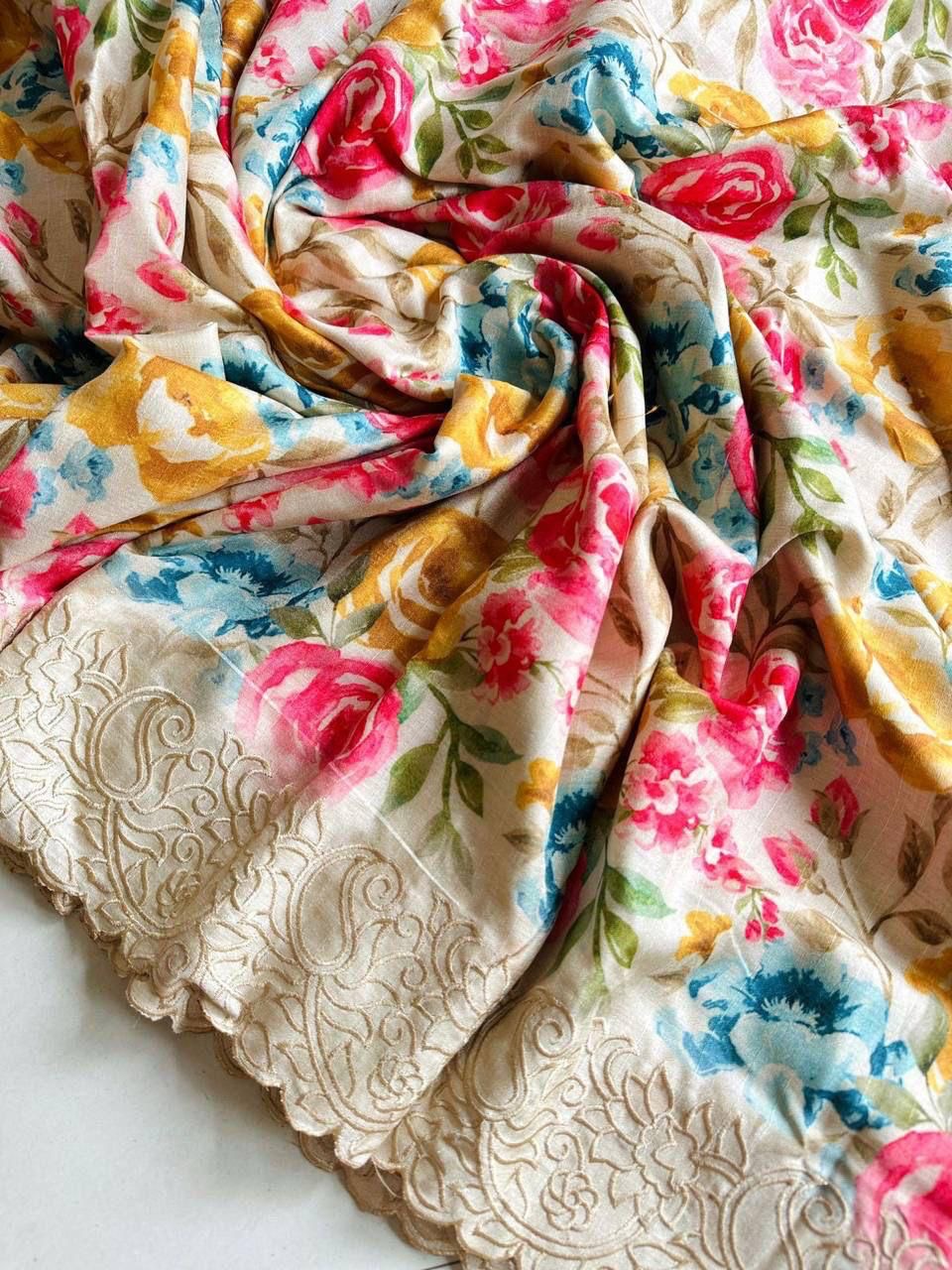 Floral Soft Sarees | Lightweight & Elegant Floral Sarees Online DesiColorClothing