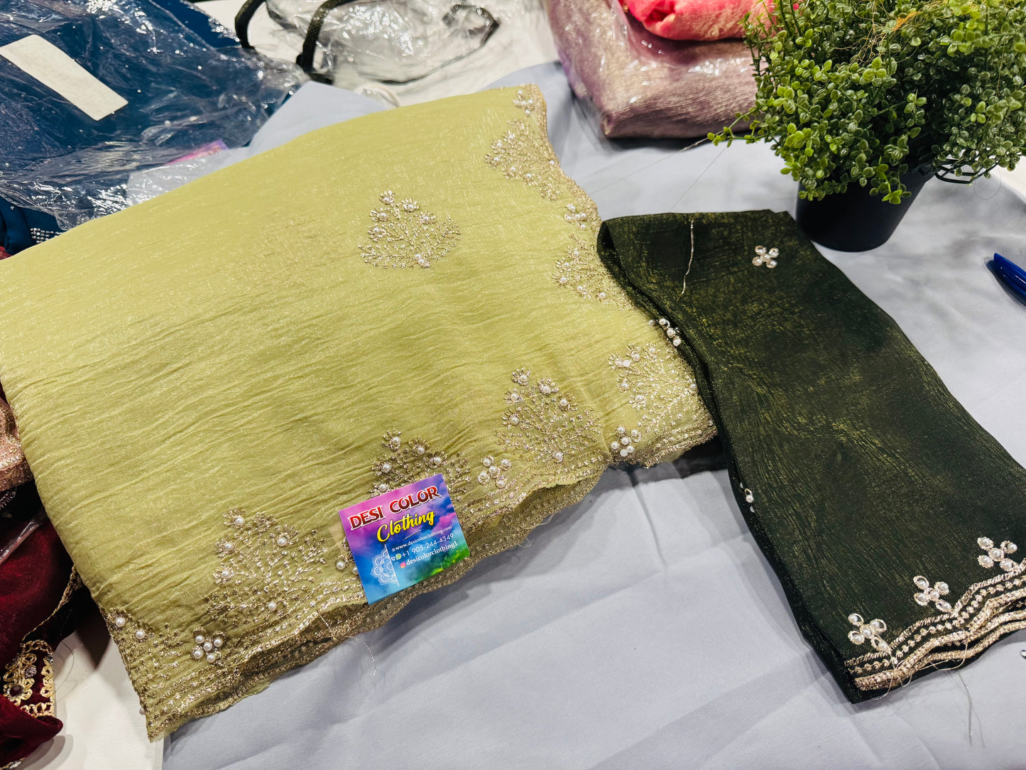 Designer Crushed Sarees | Trendy Crushed Silk & Georgette Sarees DesiColorClothing