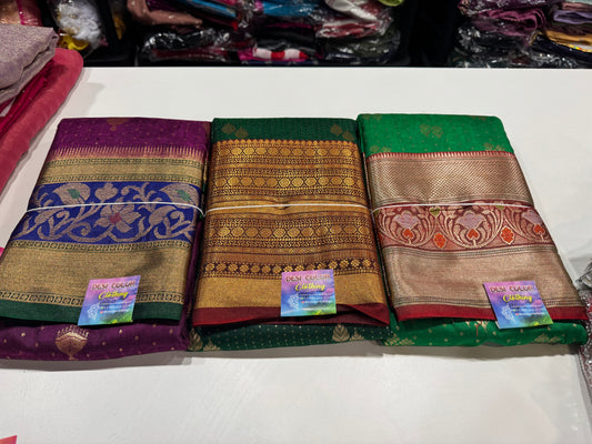 Kanchipuram Pattu Sarees Online | Elegant Wedding Silk Sarees DesiColorClothing