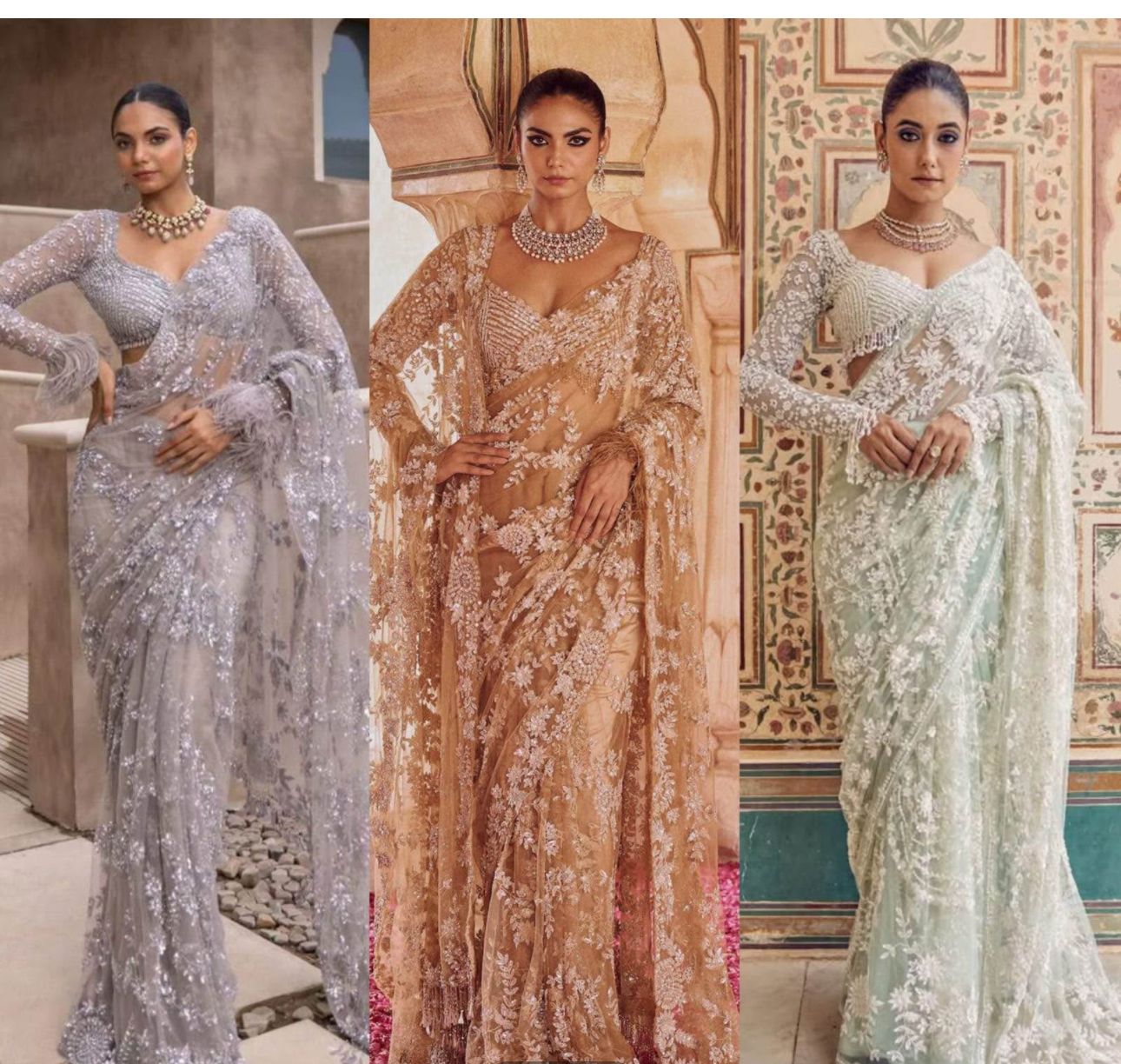 Bollywood Net Sequence Sarees for Women | Party & Wedding Wear Canada DesiColorClothing