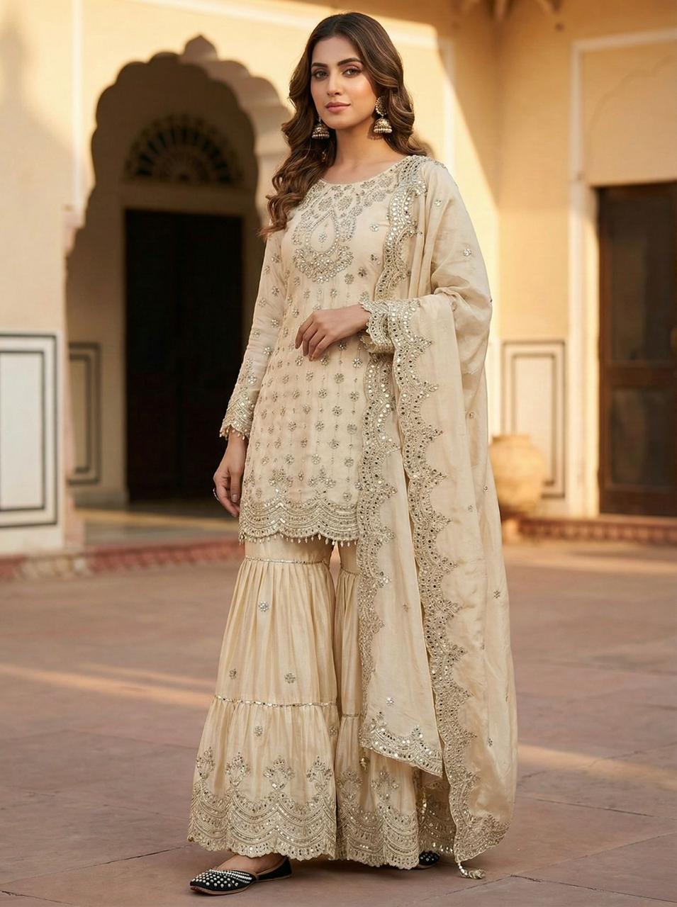 Latest Sharara Suits Collection | Wedding & Festive Wear DesiColorClothing