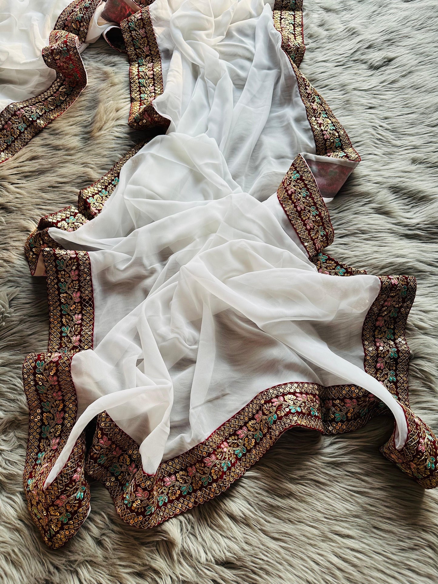 Pure Georgett silk saree