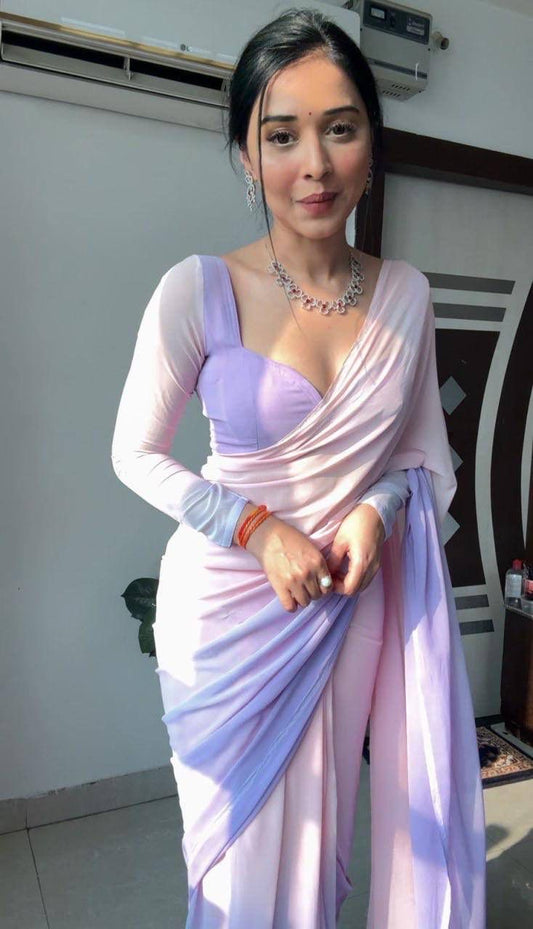 Ready To Wear 1-Minute Georgette Saree – Digital Print