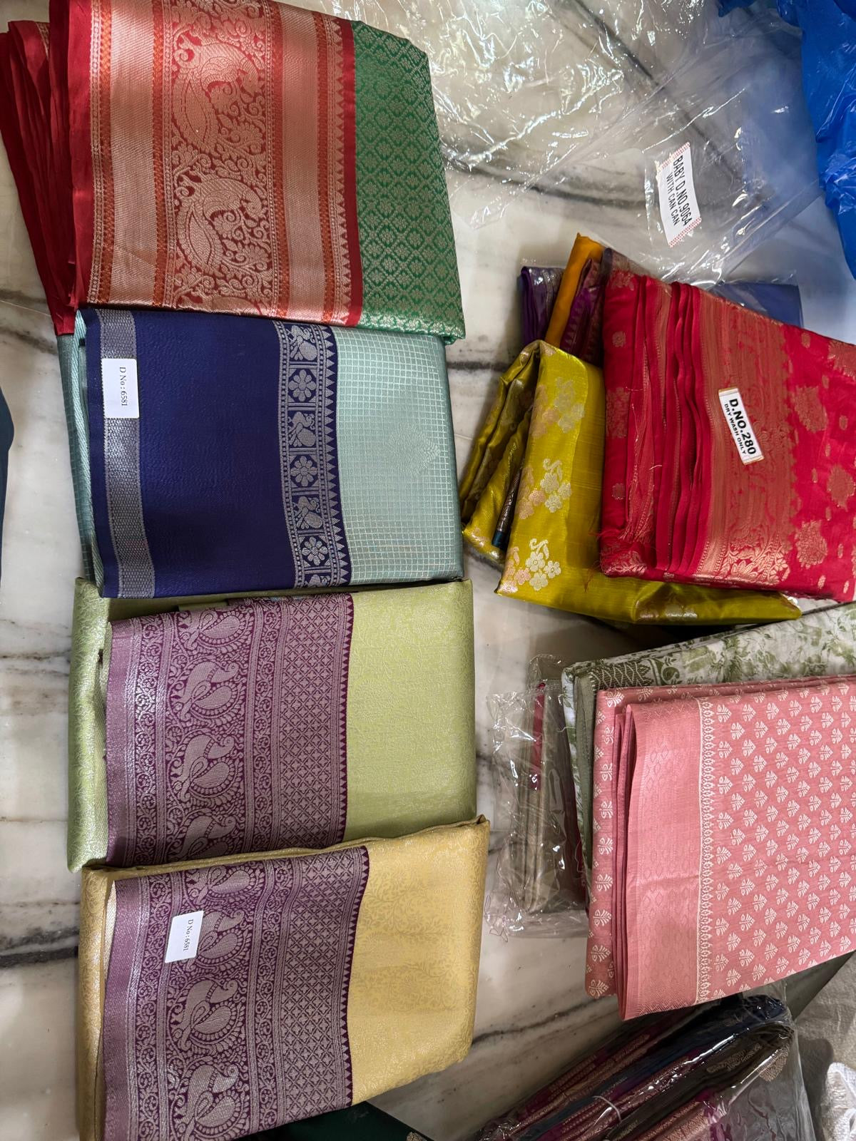 Exquisite Kachipuram Bridal Tissue Saree DesiColorClothing